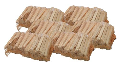 6X Anfeuerholz im Sack getrocknet Anzündholz Brennholz Nadelholz Kiefer Fichte von BURI