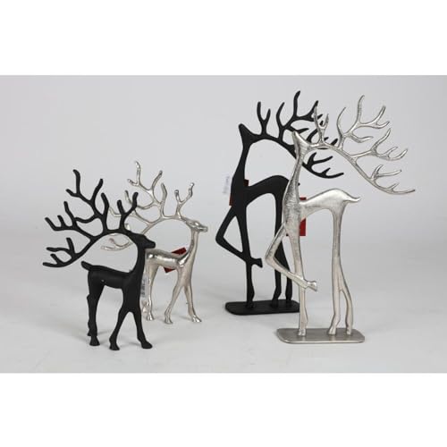 BURI 6X Rentier Metall Dekoration Christmas Figuren Fenster Tisch Advent Winter von BURI