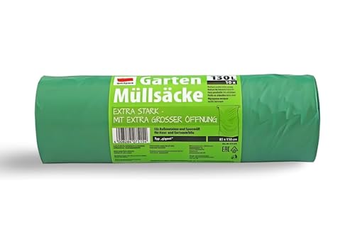 BURI Reißfeste Müllsäcke Garten 10 Stück je 130L Müllsack extra stark Abfallsack Gartenabfallsäcke Müllbeutel Große Mülltüten Abfallbeutel Abfallsäcke für Gartenabfälle Gartensack Gartensäcke 1 Rolle BURI Reißfeste Müllsäcke Garten 10 Stück je 130L Müllsack extra stark Abfallsack Gartenabfallsäcke Müllbeutel Große Mülltüten Abfallbeutel Abfallsäcke für Gartenabfälle Gartensack Gartensäcke 1 Rolle von BURI