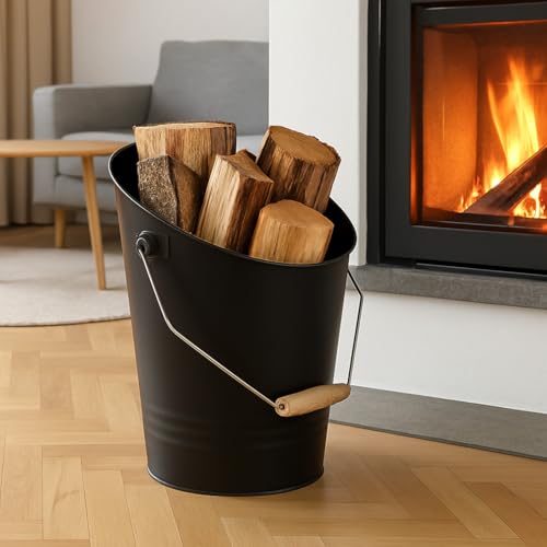 Ascheeimer 8L Metalleimer Kohleeimer Holzeimer Kaminzubehör Aschebehälter Kohlebehälter Mülleimer Dekoeimer Ascheeimer 8L Metalleimer Kohleeimer Holzeimer Kaminzubehör Aschebehälter Kohlebehälter Mülleimer Dekoeimer von BURI