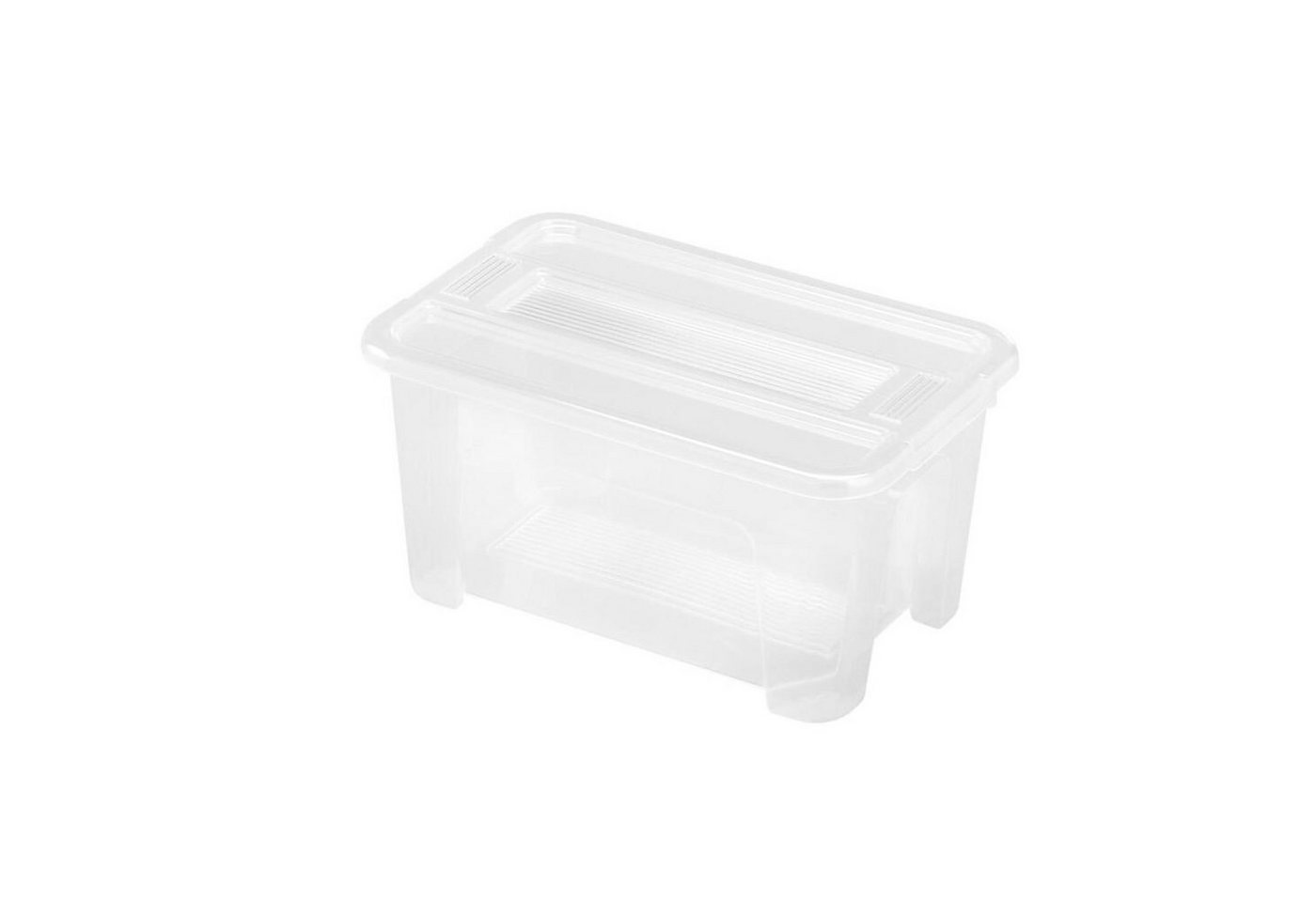 BURI Aufbewahrungsbox 2 x TEX Box Transparent Deckel Aufbewahrung Spielzeugkiste stapelbar von BURI