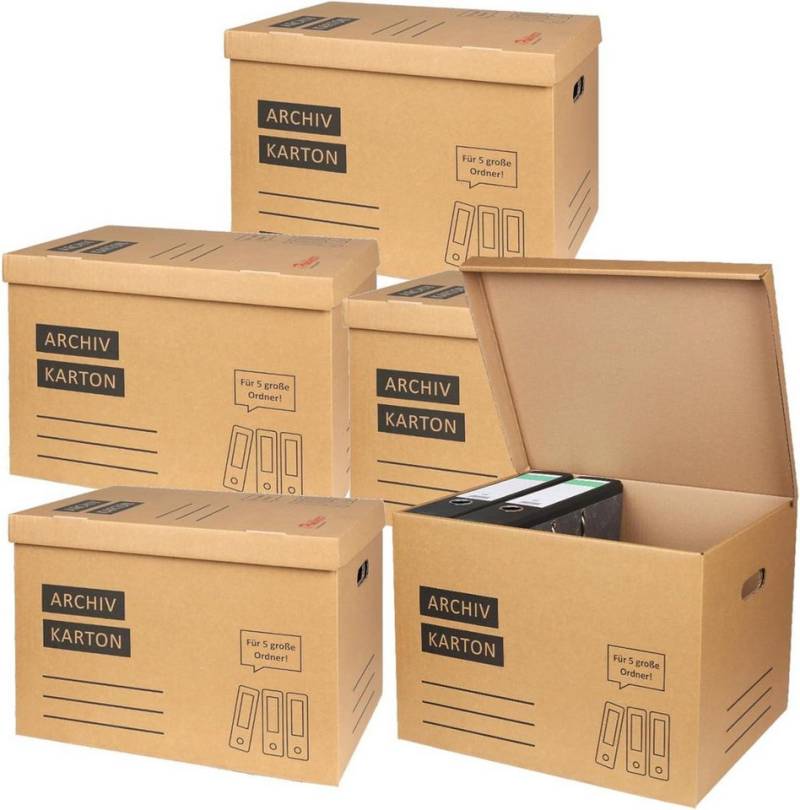 BURI Aufbewahrungsbox Archivschachteln Aktenkarton Transportboxen Archivkarton Archivbox A4 von BURI