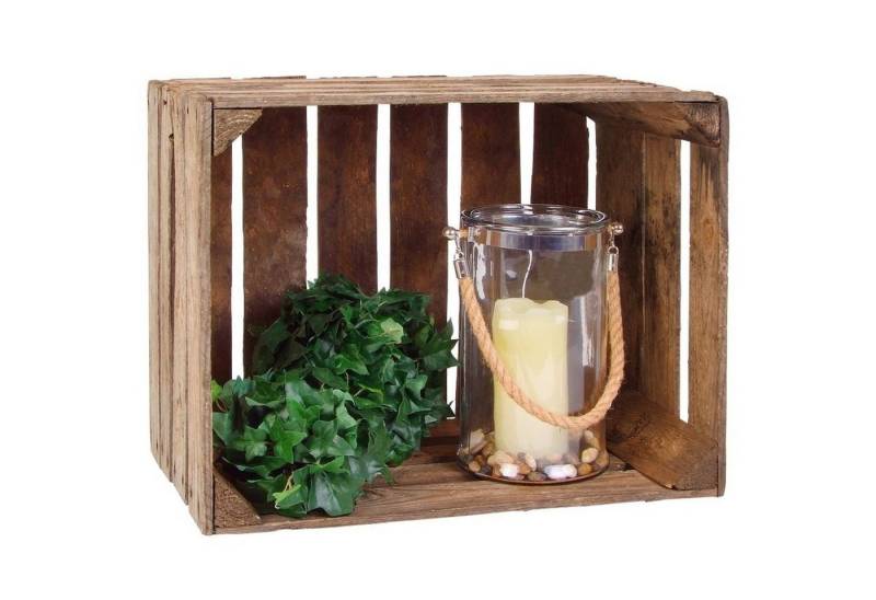 BURI Aufbewahrungsbox Deko-Holzkiste Obstkiste Beistelltisch Vintage Shabby Schuhregal 50x41 von BURI