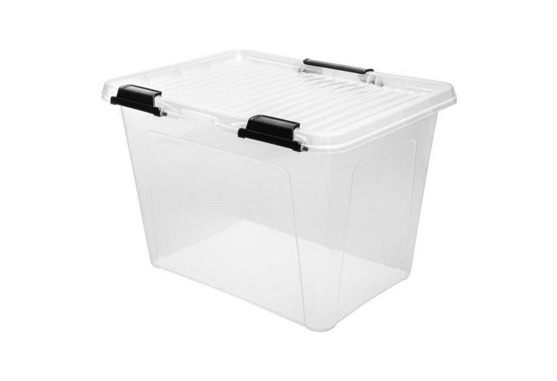 BURI Aufbewahrungsbox Scharnierbox 19L transparent mit Deckel Aufbewahrungsbox Spielzeugbox von BURI