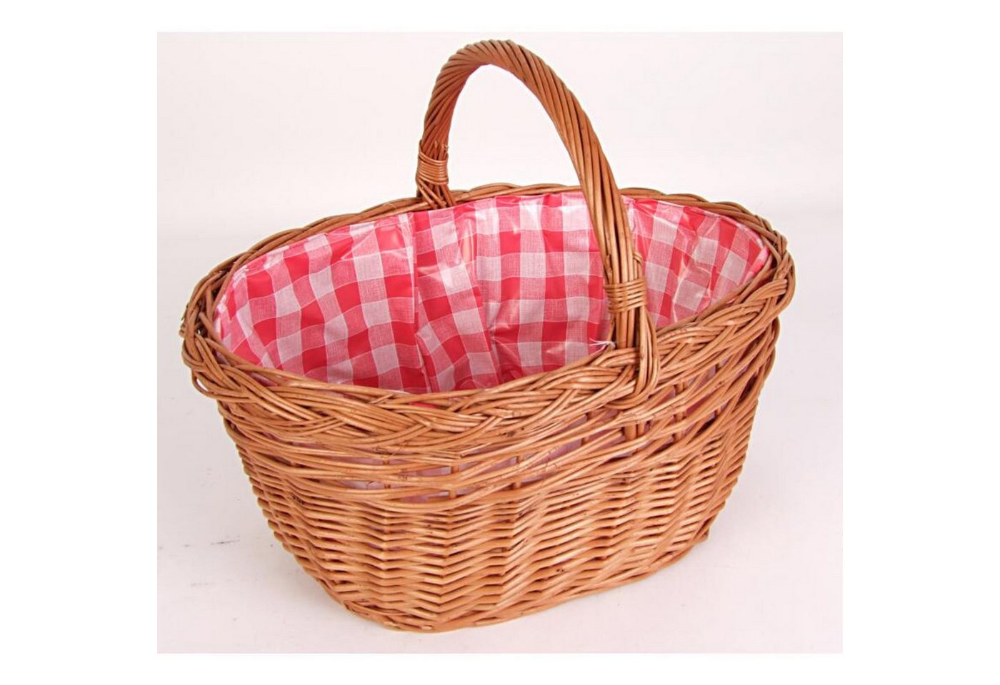 BURI Aufbewahrungsbox Weiden-Einkaufskorb Holz braun einkaufen mit Griff Transport von BURI