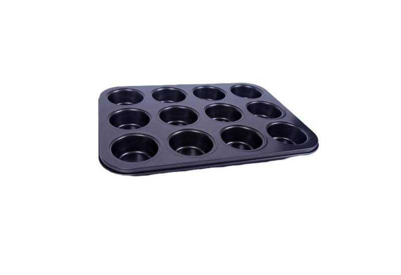 BURI Backform 12x 12er Muffin-Backblech antihaftbeschichtet 144 Muffins backen, (12-tlg) von BURI