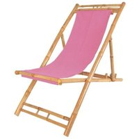 BURI Bambus Relax Liegestuhl Pink Strandstuhl Terrassenliege Gartenstuhl 60x135cm BURI Bambus Relax Liegestuhl Pink Strandstuhl Terrassenliege Gartenstuhl 60x135cm von BURI