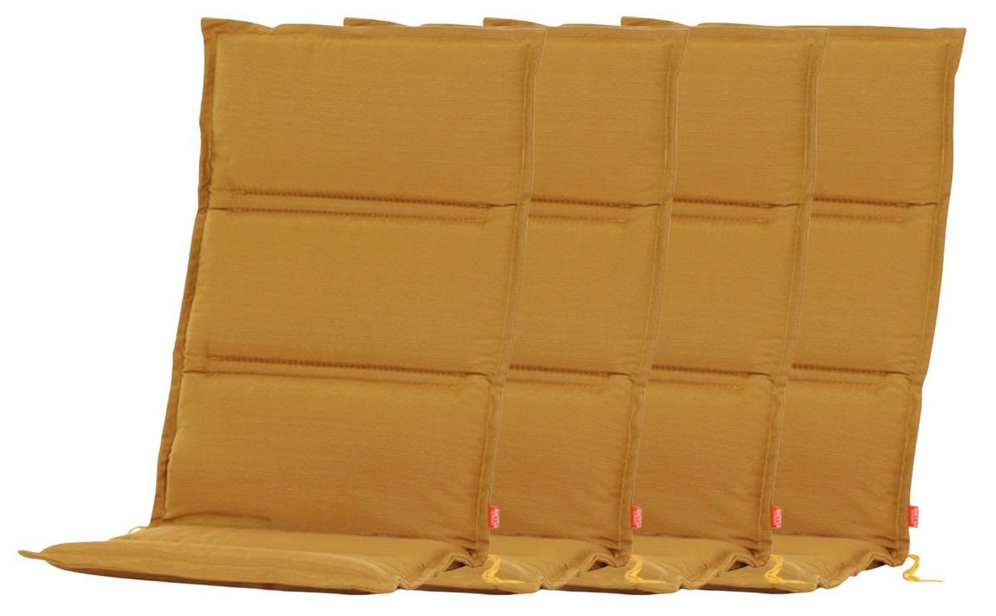 BURI Sesselauflage 4er-Set Sesselauflage Centauri Ocker 120x48x3cm Sitzkissen Stuhlkissen, (4 St) BURI Sesselauflage 4er-Set Sesselauflage Centauri Ocker 120x48x3cm Sitzkissen Stuhlkissen, (4 St) von BURI