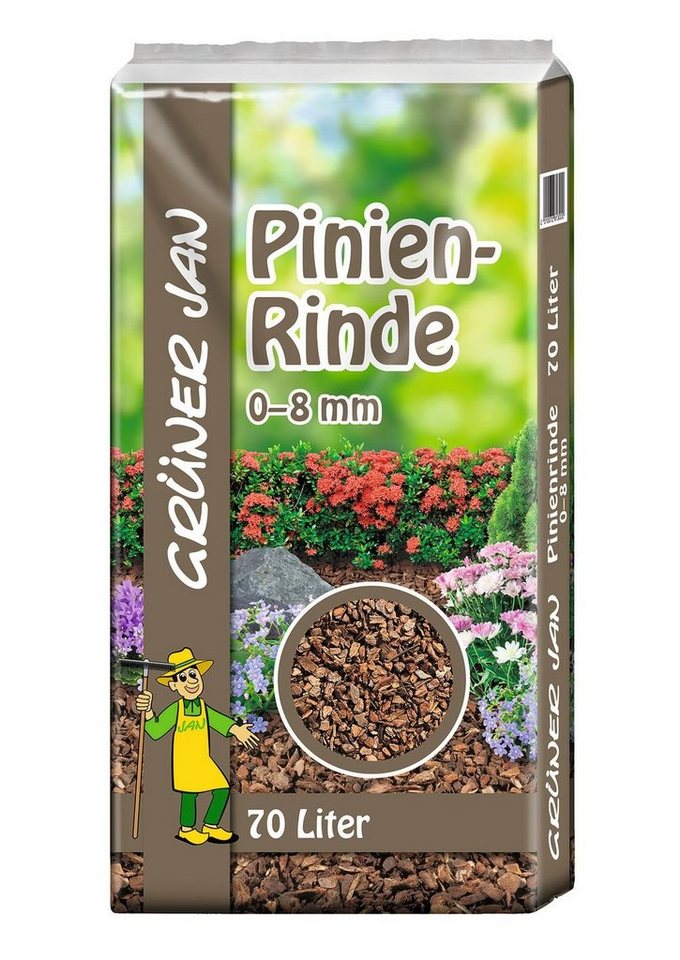 BURI Rindenmulch Pinienrinde 70 L 2-8mm Körnung Pinienmulch Dekorrinde Rindenmulch von BURI