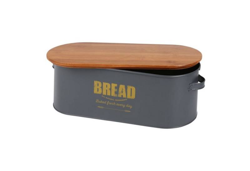 BURI Brotkorb Brotkasten Bread Brotkorb Brotbehälter Brotkiste Aufbewahrungsbox, Metall von BURI