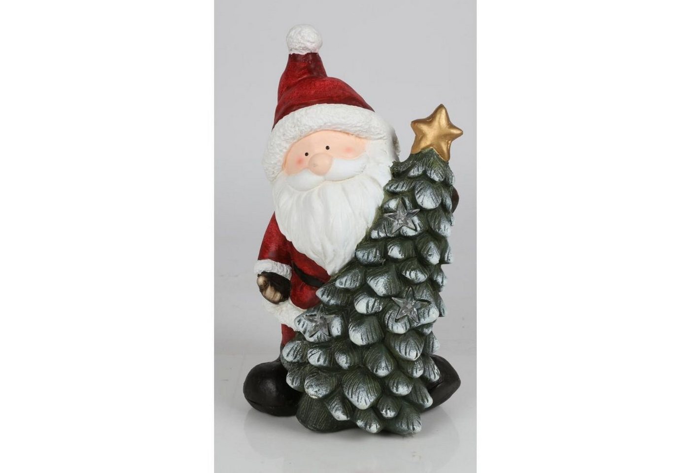 BURI Dekofigur Figur Weihnachtsmann Tannenbaum Dekoration LED Licht Weihnachten von BURI
