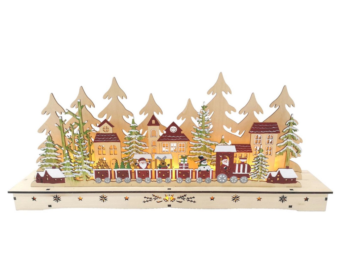 BURI Dekofigur LED Holz Weihnachtsszenerie 55cm Weihnachtslandschaft Weihnachtsdeko BURI Dekofigur LED Holz Weihnachtsszenerie 55cm Weihnachtslandschaft Weihnachtsdeko von BURI