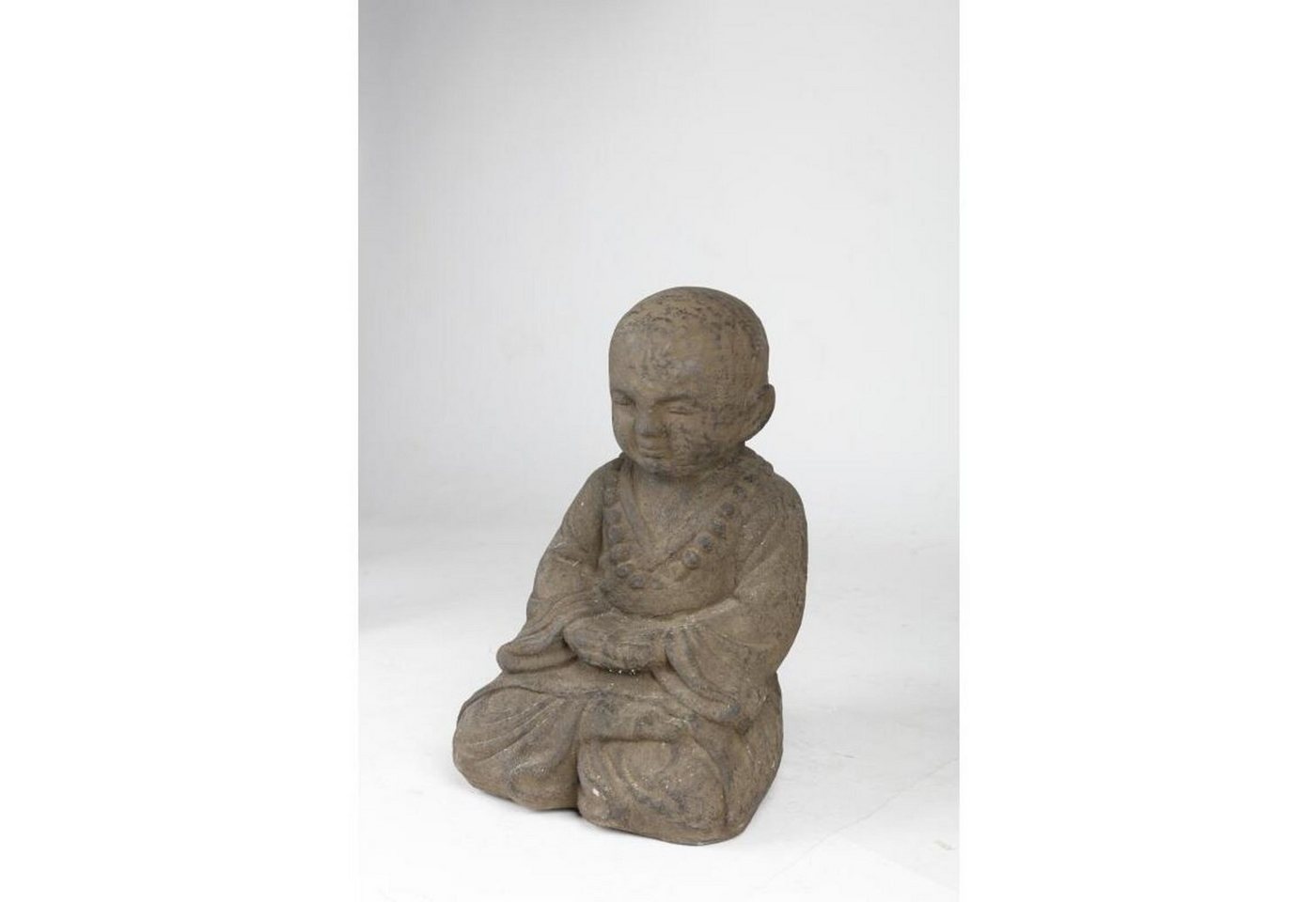 BURI Dekofigur Shaolin Buddha H 45cm aus Beton Deko Statue Figur Skulptur Buddhafigur von BURI