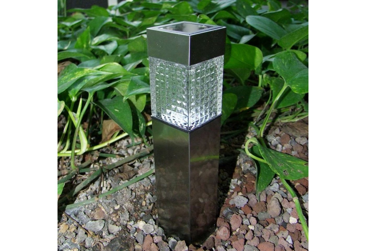 BURI LED Dekolicht Solar Gartenwegeleuchte 27,7cm LED Gartenlampe Solarleuchte Außenleuch von BURI