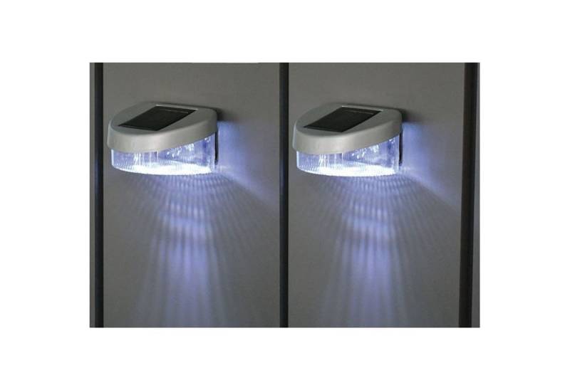 BURI Gartenleuchte Zaun Solarlichter 2er-Set Gartenlicht Gartenzaun Gartenlampe Licht Leu von BURI