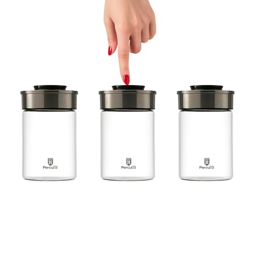 BURI Einmachglas Vorratsglas Vakuumglas 3er Set 1000ml | Vorratsdosen Glas mit Edelstahl Deckel & Vakuum Klick-Mechanismus | Luftdicht mottensicher stapelbar spülmaschinenfest auslaufsicher BURI Einmachglas Vorratsglas Vakuumglas 3er Set 1000ml | Vorratsdosen Glas mit Edelstahl Deckel & Vakuum Klick-Mechanismus | Luftdicht mottensicher stapelbar spülmaschinenfest auslaufsicher von BURI