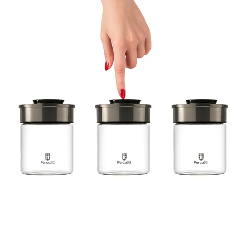 BURI Einmachglas Vorratsglas Vakuumglas 3er Set 700ml | Vorratsdosen Glas mit Edelstahl Deckel & Vakuum Klick-Mechanismus | Luftdicht mottensicher stapelbar spülmaschinenfest auslaufsicher BURI Einmachglas Vorratsglas Vakuumglas 3er Set 700ml | Vorratsdosen Glas mit Edelstahl Deckel & Vakuum Klick-Mechanismus | Luftdicht mottensicher stapelbar spülmaschinenfest auslaufsicher von BURI