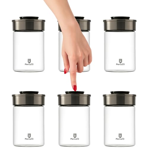 BURI Einmachglas Vorratsglas Vakuumglas 6er Set 1000ml | Vorratsdosen Glas mit Edelstahl Deckel & Vakuum Klick-Mechanismus | Luftdicht mottensicher stapelbar spülmaschinenfest auslaufsicher BURI Einmachglas Vorratsglas Vakuumglas 6er Set 1000ml | Vorratsdosen Glas mit Edelstahl Deckel & Vakuum Klick-Mechanismus | Luftdicht mottensicher stapelbar spülmaschinenfest auslaufsicher von BURI