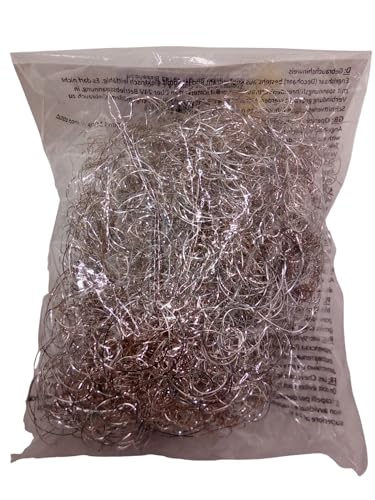 BURI Engelshaar gelockt Lametta Dekoration Weihnachten Tannenbaum Weihnachten 15g TOP, Farbe:Silber von BURI