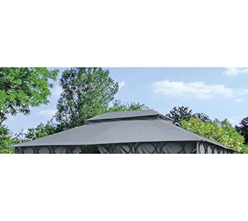 BURI Ersatzdach für Cape Town Garten-Pavillon anthrazit 4x3m Pavillondach Kaminabzug BURI Ersatzdach für Cape Town Garten-Pavillon anthrazit 4x3m Pavillondach Kaminabzug von BURI