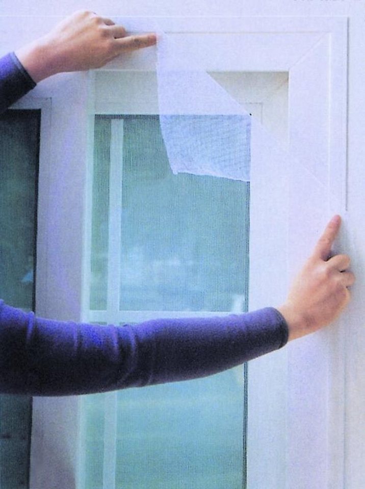 BURI Fliegengitter-Gewebe Fenster Fliegengitter weiß oder schwarz 150x150cm Insektenschutz von BURI