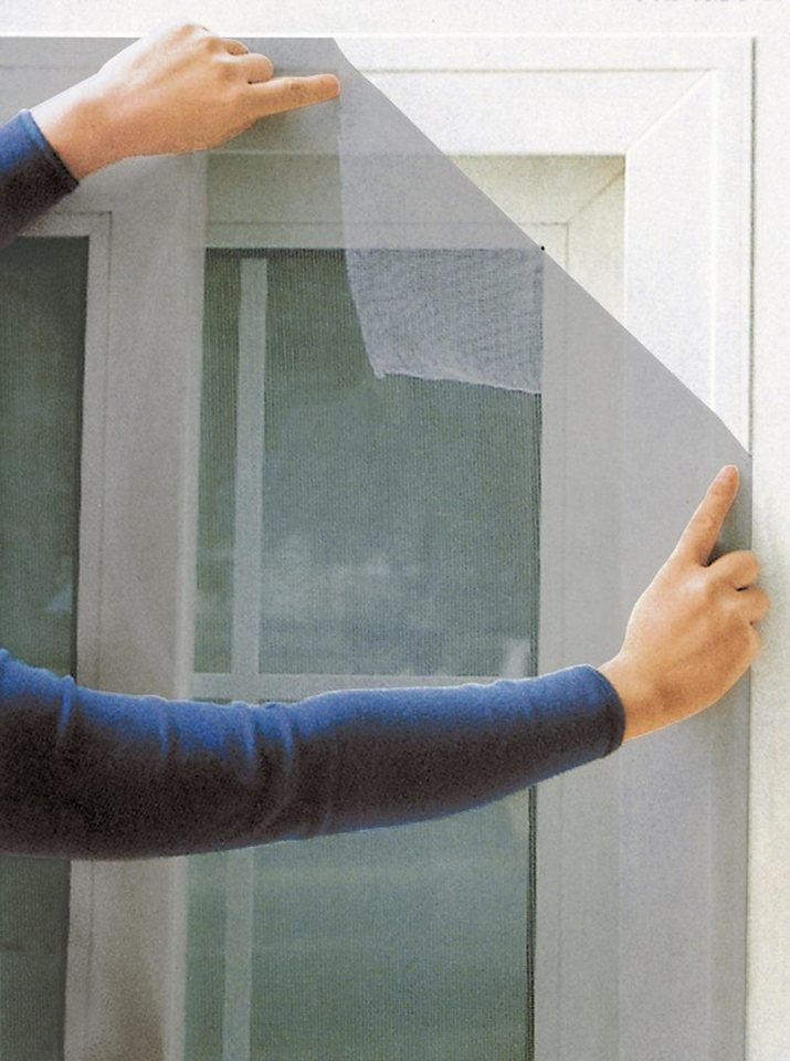 BURI Fliegengitter-Gewebe Fensterfliegengitter 100x100cm weiß schwarz Insektenschutz Fliegennetz von BURI