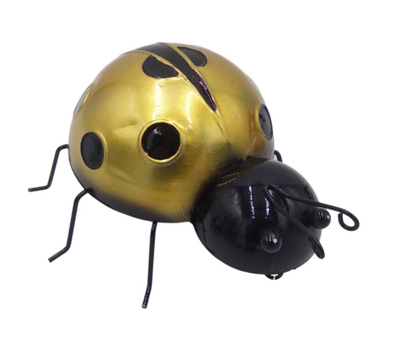 BURI Gartenfigur Deko Marienkäfer aus Metall Dekofigur Gartendeko Gartenfigur Käfer von BURI