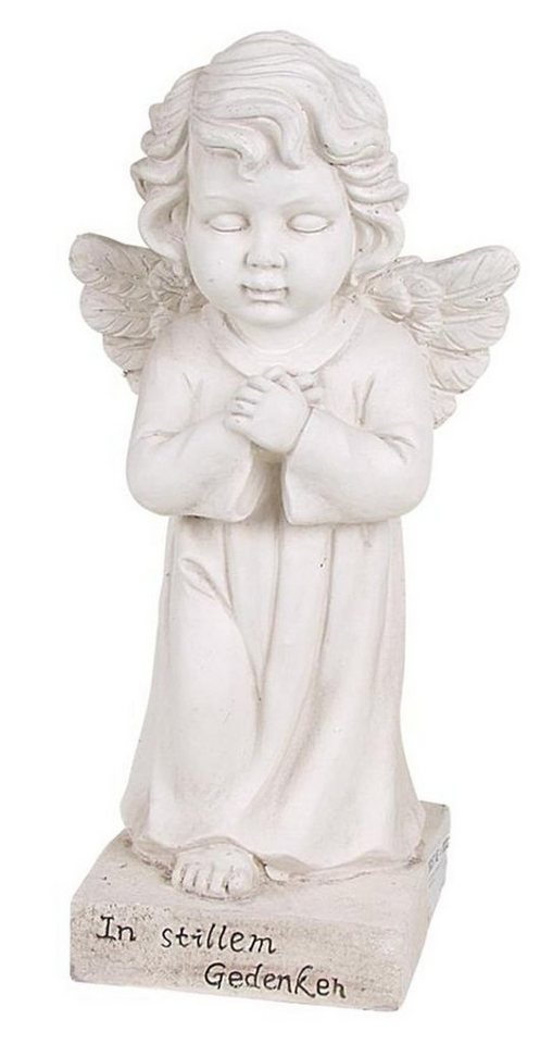 BURI Gartenfigur Grab-Spruchstein stehender Engel 56cm Schutzengel Grabschmuck Figur von BURI