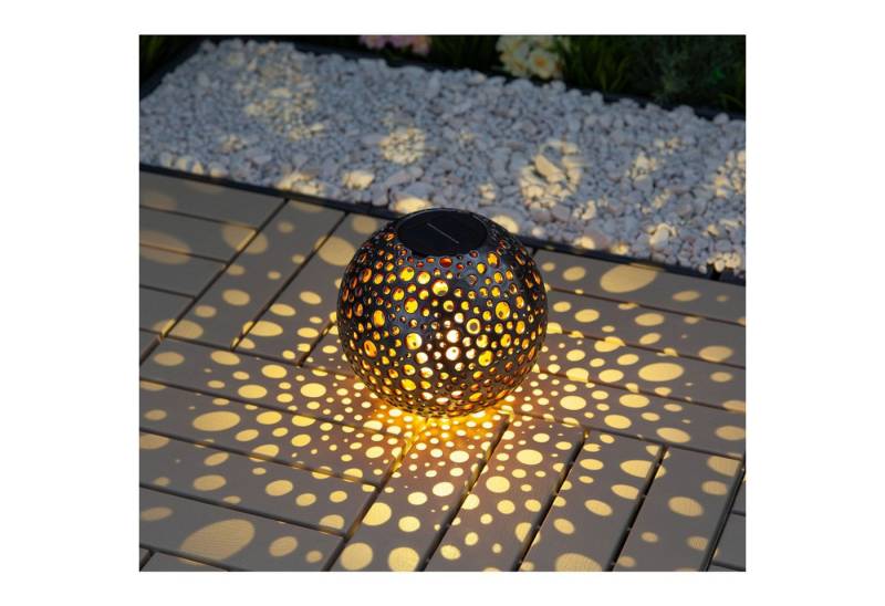 BURI Gartenleuchte 4x Solar Kugelleuchte 20cm Gartenleuchte Tischleuchte Kugellampe Deko von BURI