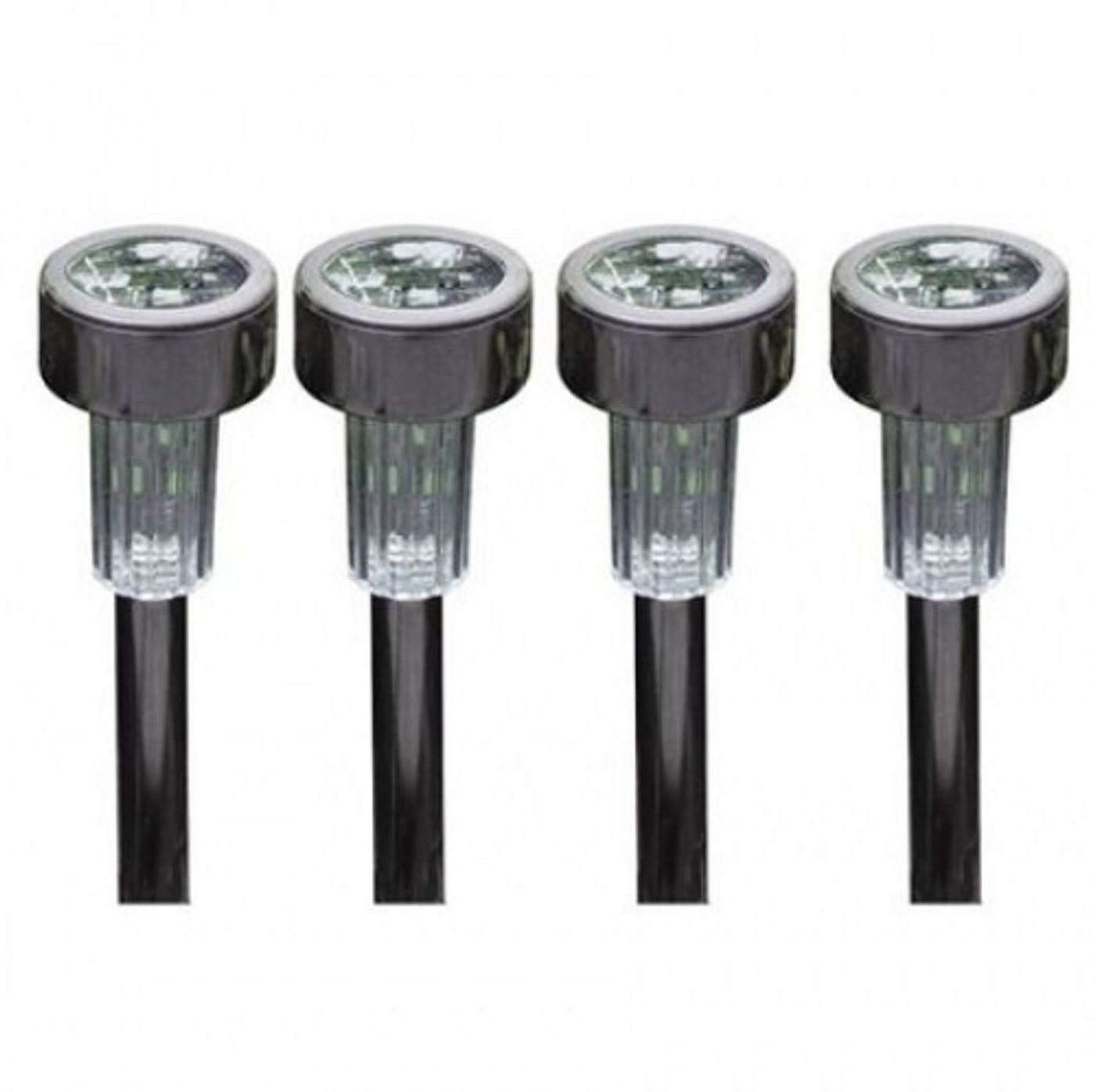 BURI Gartenleuchte Edelstahl Solarlampen 4er Gartenlampe Solarleuchte Gartenbeleuchtung T von BURI