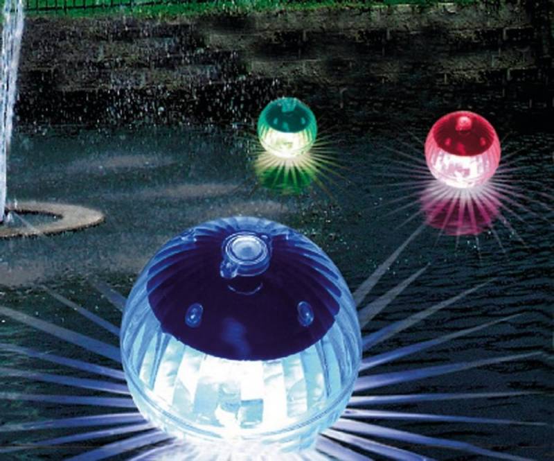 BURI Gartenleuchte Schwimmende LED Kugelleuchte 4er-Set von BURI