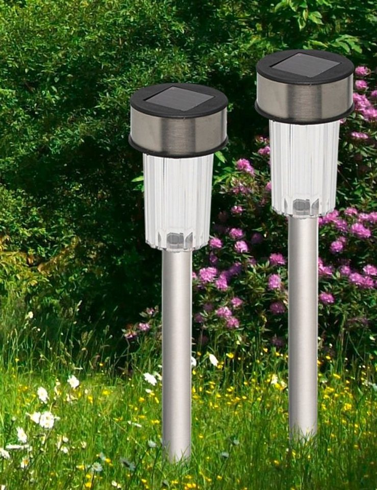 BURI Gartenleuchte Solar Gartenleuchten 10 Stück Lampen Farbwechsel Beleuchtung Erdspieß von BURI