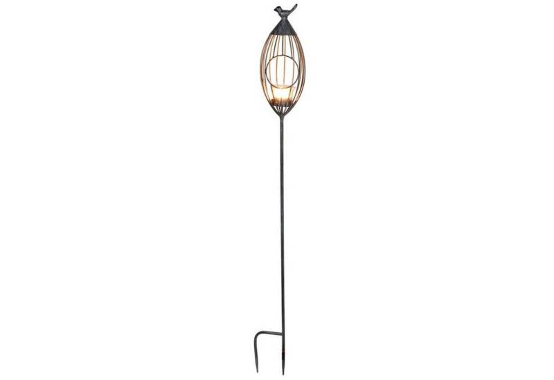 BURI Gartenstecker Metall-Gartenstecker Vogelkäfig Windlicht Beetstecker Gartendeko silbe von BURI