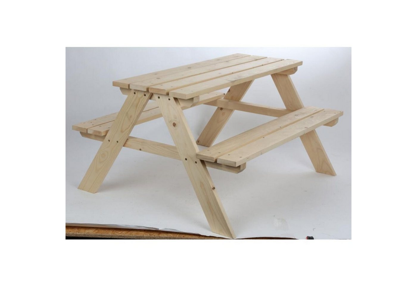 BURI Gartentisch Kinder Picknicktisch 90x79x50cm Holz Picknickbank Camping Gartenmöbel von BURI