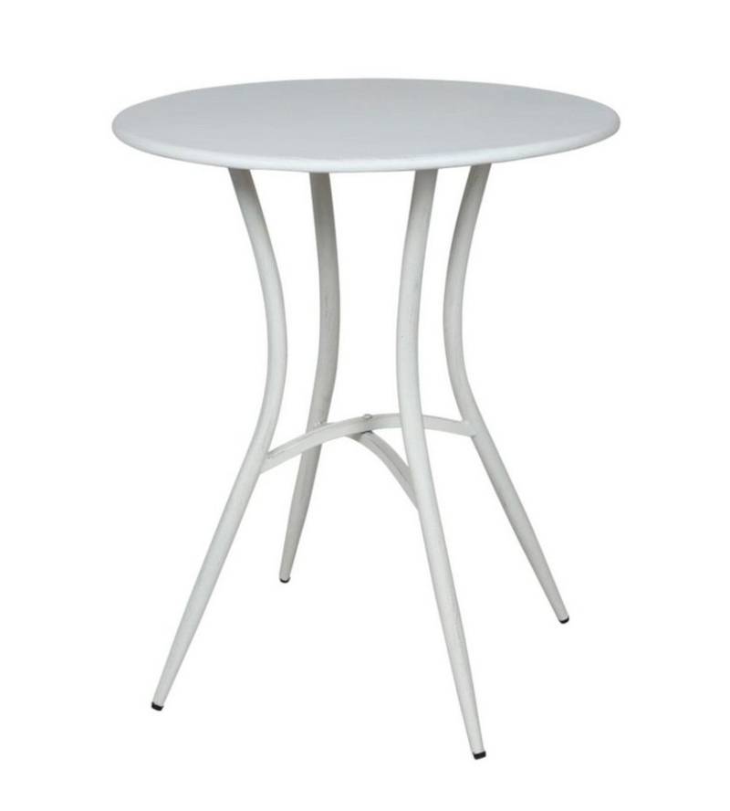 BURI Gartentisch Metalltisch Scandi weiß antik rund 59x72cm Balkontisch Gartentisch Ter BURI Gartentisch Metalltisch Scandi weiß antik rund 59x72cm Balkontisch Gartentisch Ter von BURI