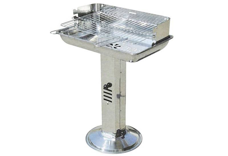 BURI Holzkohlegrill Edelstahl Standsäulengrill Gartengrill Holzkohlegrill Standgrill Grill von BURI
