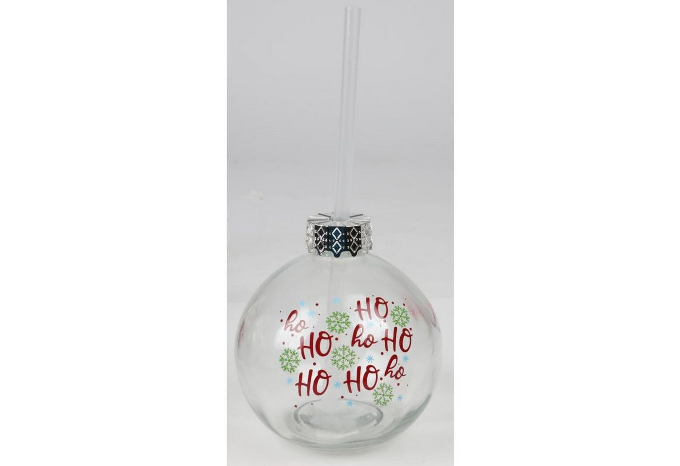 BURI Glas 8x BURI Trinkglas Christbaumkugel 400ml Strohhalm Weihnachten Set, Glas BURI Glas 8x BURI Trinkglas Christbaumkugel 400ml Strohhalm Weihnachten Set, Glas von BURI