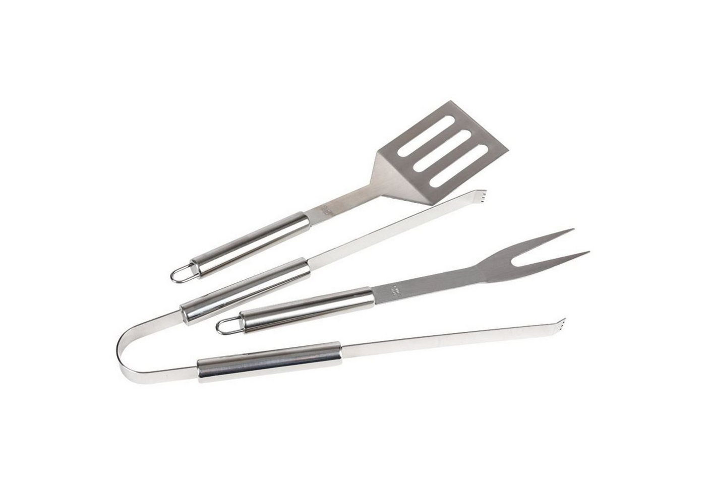 BURI Grillbesteck-Set BBQ-Grillbesteck-Set 3-teilig aus Edelstahl Grillzange Gabel Wender Gr von BURI