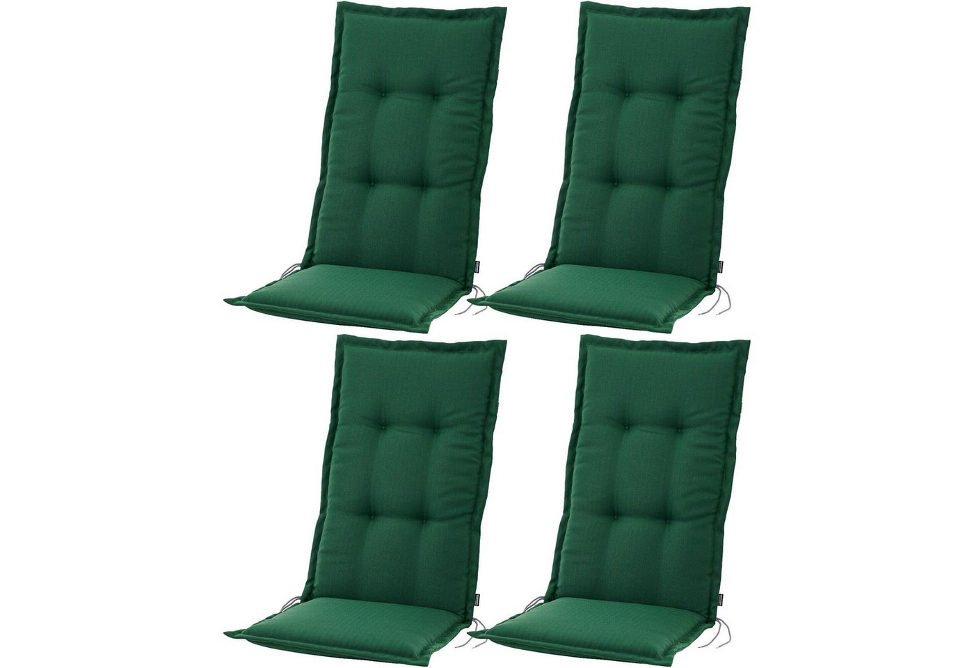 BURI Hochlehnerauflage 4x Hochlehner Auflage Sitzkissen Polster für Sessel Gartenstuhl Kissen, (4 St) von BURI