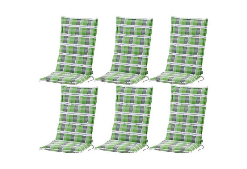 BURI Hochlehnerauflage 6x Hochlehner Auflage Sitzkissen Polster für Sessel Gartenstuhl Kissen, (6 St) von BURI