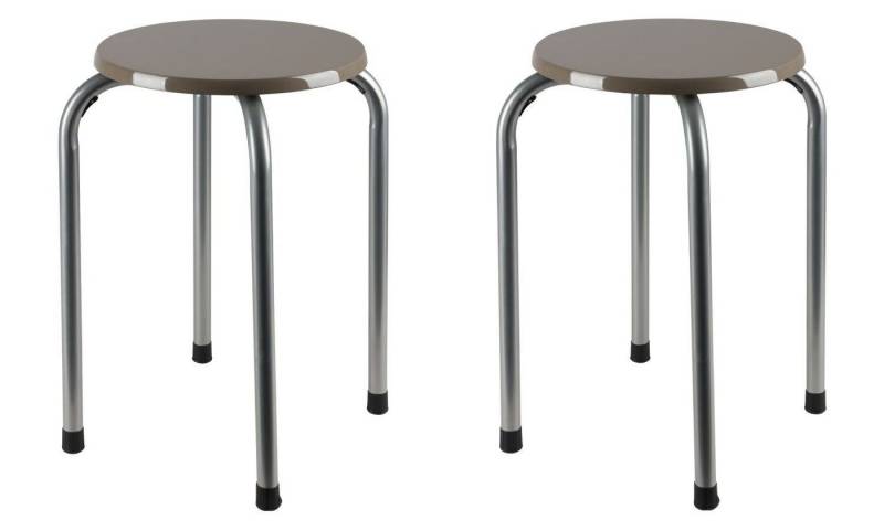 BURI Hocker Stapelhocker cappuccino 2er-Set Stapelstuhl Partyhocker Gästehocker BURI Hocker Stapelhocker cappuccino 2er-Set Stapelstuhl Partyhocker Gästehocker von BURI