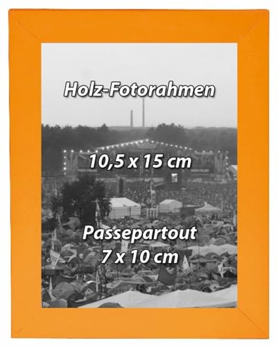 BURI Holz-Fotorahmen 10,5x15cm 2er Pack orange von BURI