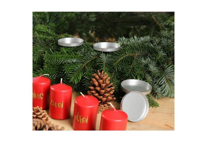 BURI Kerzenlaterne Metall-Kerzenleuchter 4er Set D=5,5 cm/8 cm 48 Stück von BURI