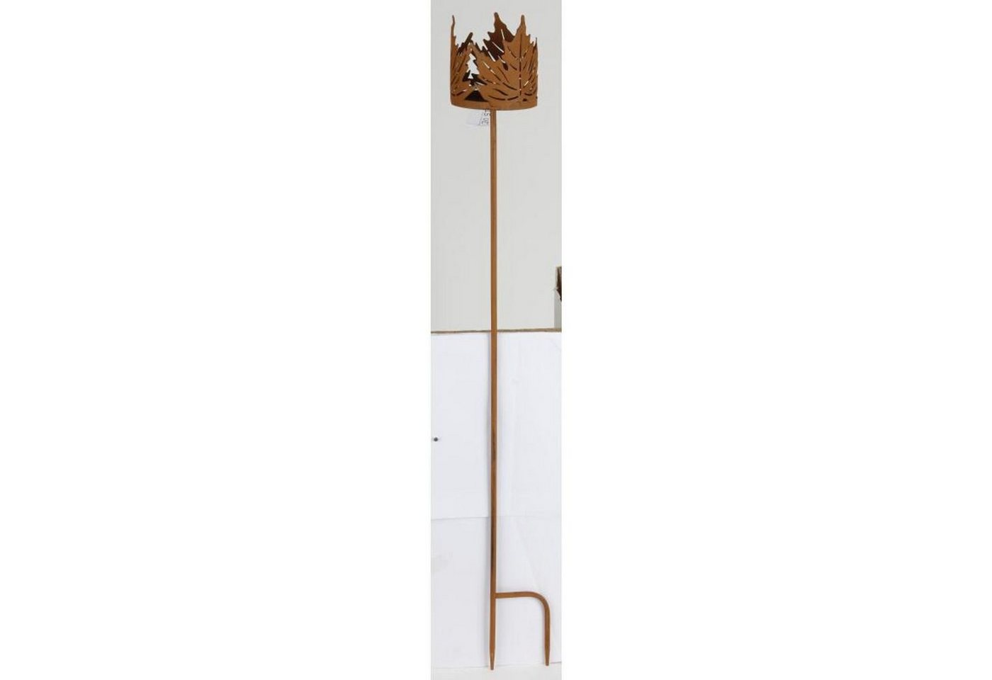 BURI Kerzenständer Gartenstecker Kerzenhalter Blätter 102cm Dekoration Erdspieß Stab Figu von BURI