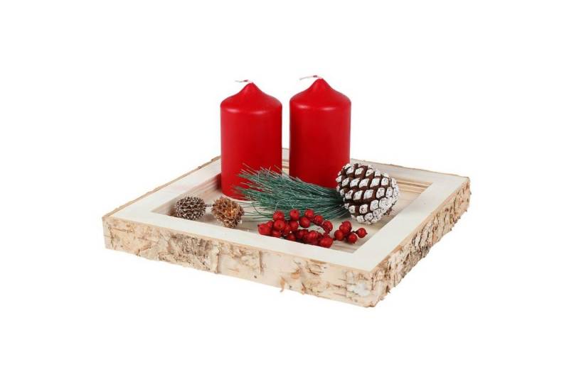 BURI Kerzentablett Dekotablett Holztablett Kerzenhalter Tischdeko Weihnachtsdeko BURI Kerzentablett Dekotablett Holztablett Kerzenhalter Tischdeko Weihnachtsdeko von BURI