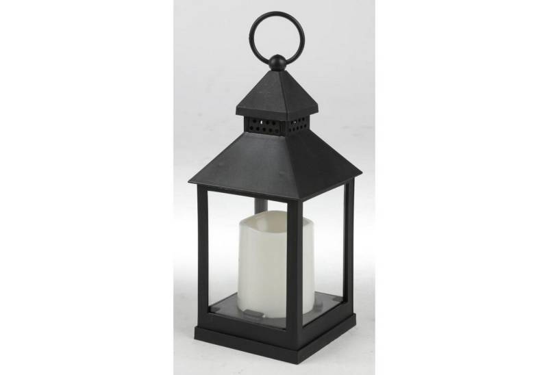 BURI Kugelleuchte 12x LED Laterne Kerze Metall Schwarz Innendekoration Lampe Windlicht von BURI