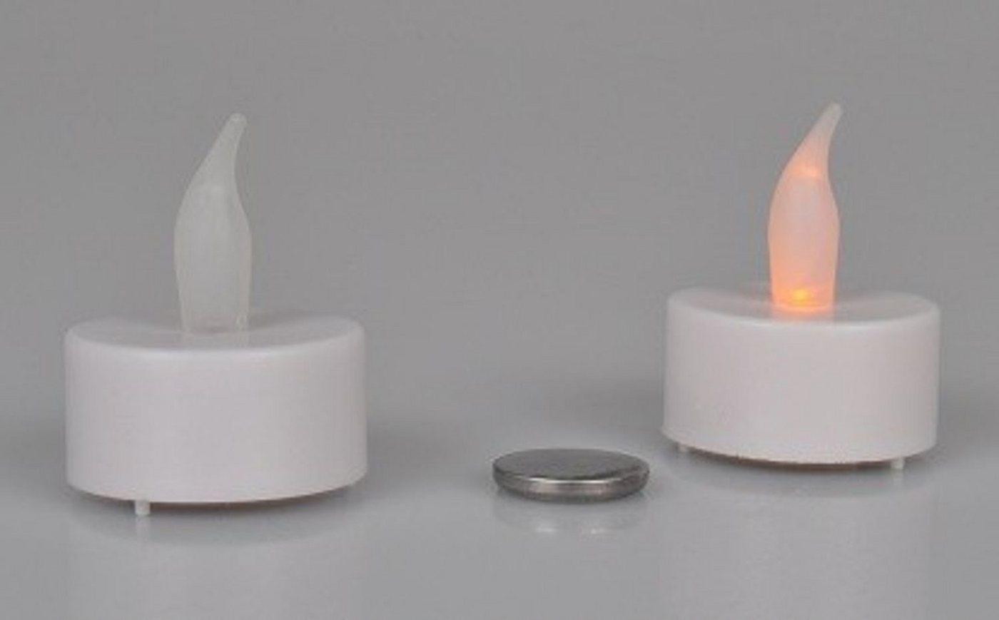 BURI Teelicht LED-Teelichter 2er-Set mit Batterien elektrische Kerze Teelicht weiß BURI Teelicht LED-Teelichter 2er-Set mit Batterien elektrische Kerze Teelicht weiß von BURI