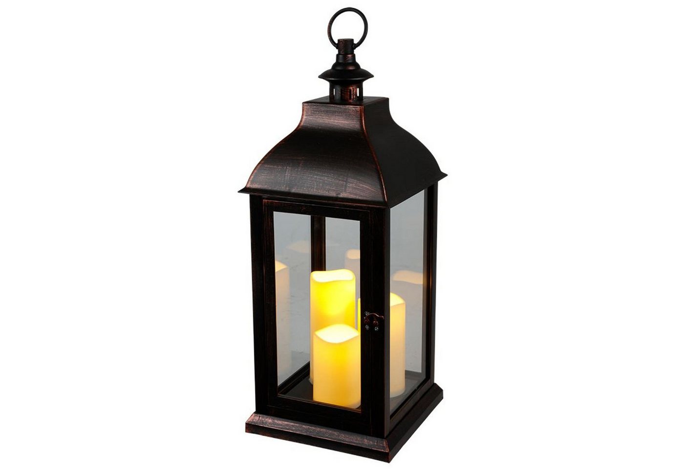 BURI Kugelleuchte Laterne mit Flackereffekt LED-Kerzen Windlicht Timer BURI Kugelleuchte Laterne mit Flackereffekt LED-Kerzen Windlicht Timer von BURI