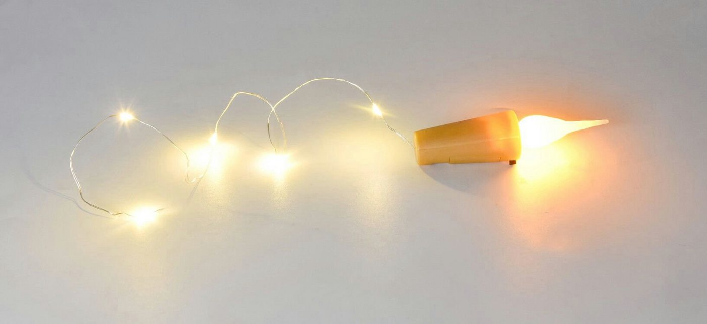 BURI LED Dekolicht Flaschenlicht 15 LEDs Lichterkette Korken Drahtlichterkette Dekolicht von BURI