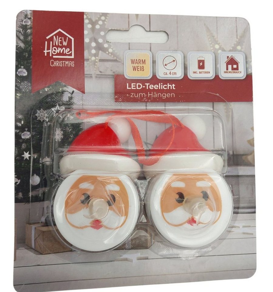 BURI Kugelleuchte LED Teelichter Weihnachtsmann 2er Set Kerzen Tisch Dekoration BURI Kugelleuchte LED Teelichter Weihnachtsmann 2er Set Kerzen Tisch Dekoration von BURI